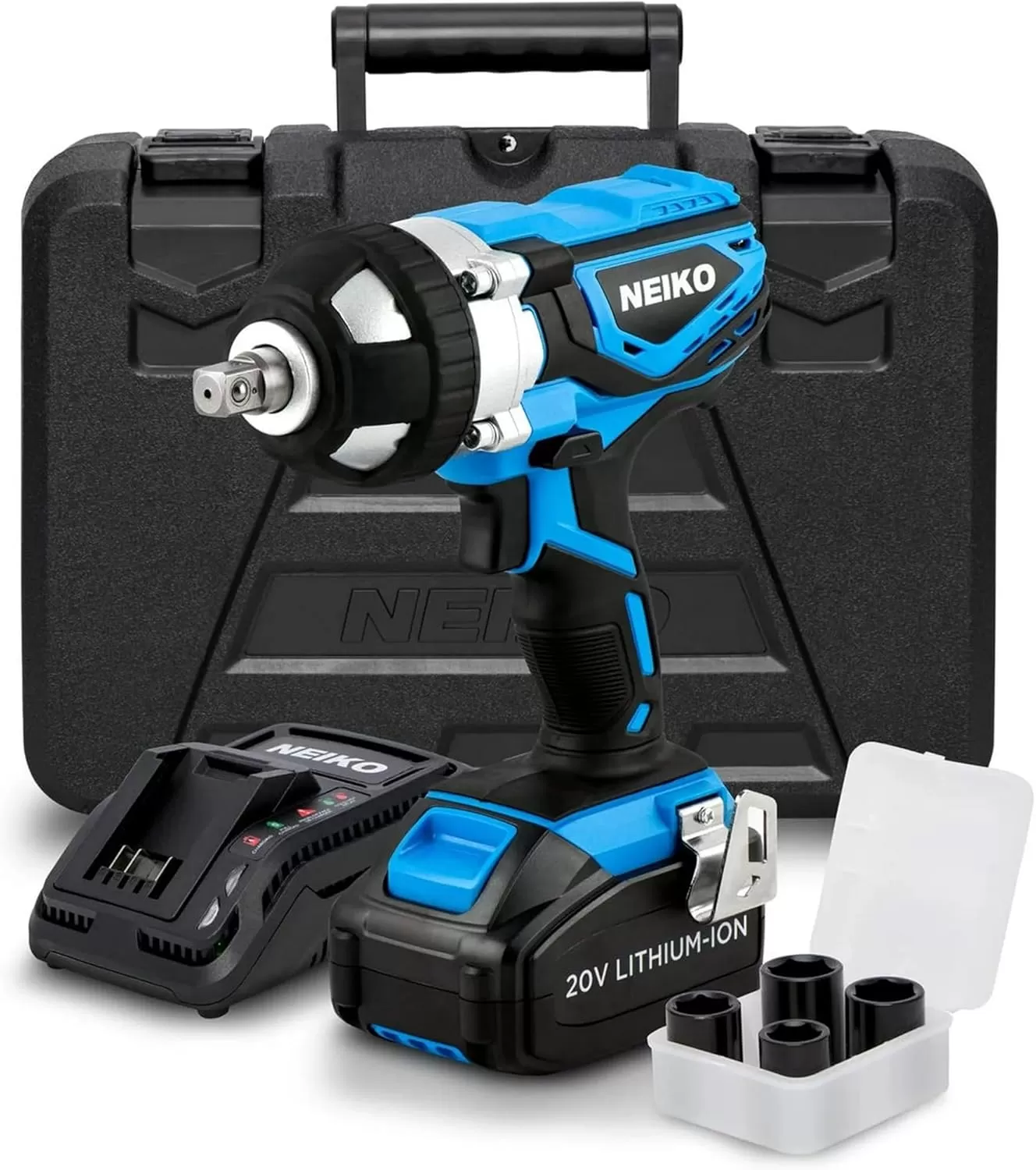 imageNEIKO 10881A Cordless Angle Grinder 4 12Inch Grinder with Variable Speed 20V 40A Liion Rechargeable Battery Powerful 8000 rpm Brushless Motor Grinders Power Tools Cordless Grinder Tool12 Impact Wrench