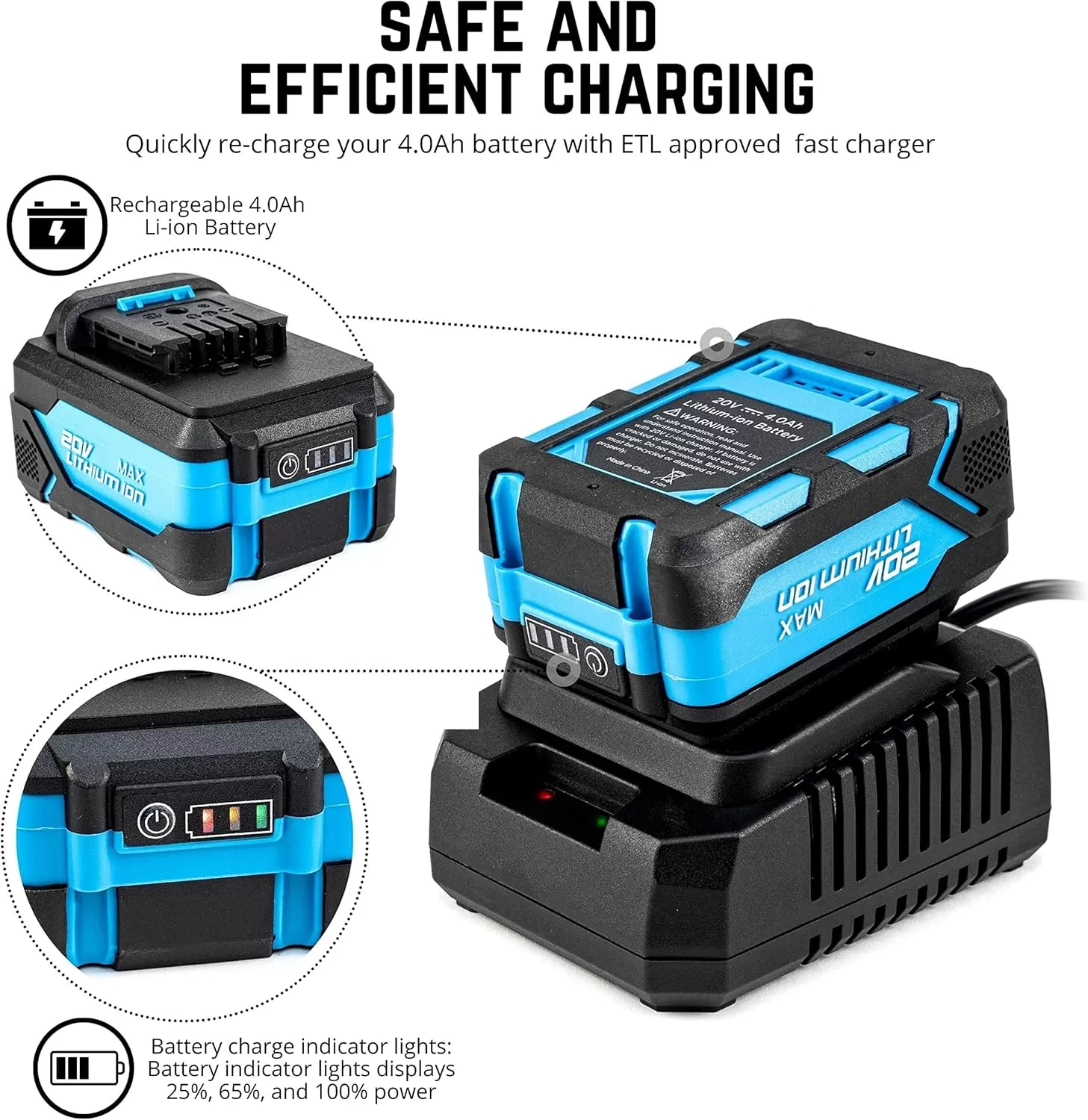 imageNEIKO 10881A Cordless Angle Grinder 4 12Inch Grinder with Variable Speed 20V 40A Liion Rechargeable Battery Powerful 8000 rpm Brushless Motor Grinders Power Tools Cordless Grinder Tool12 Brushless Impact Wrench