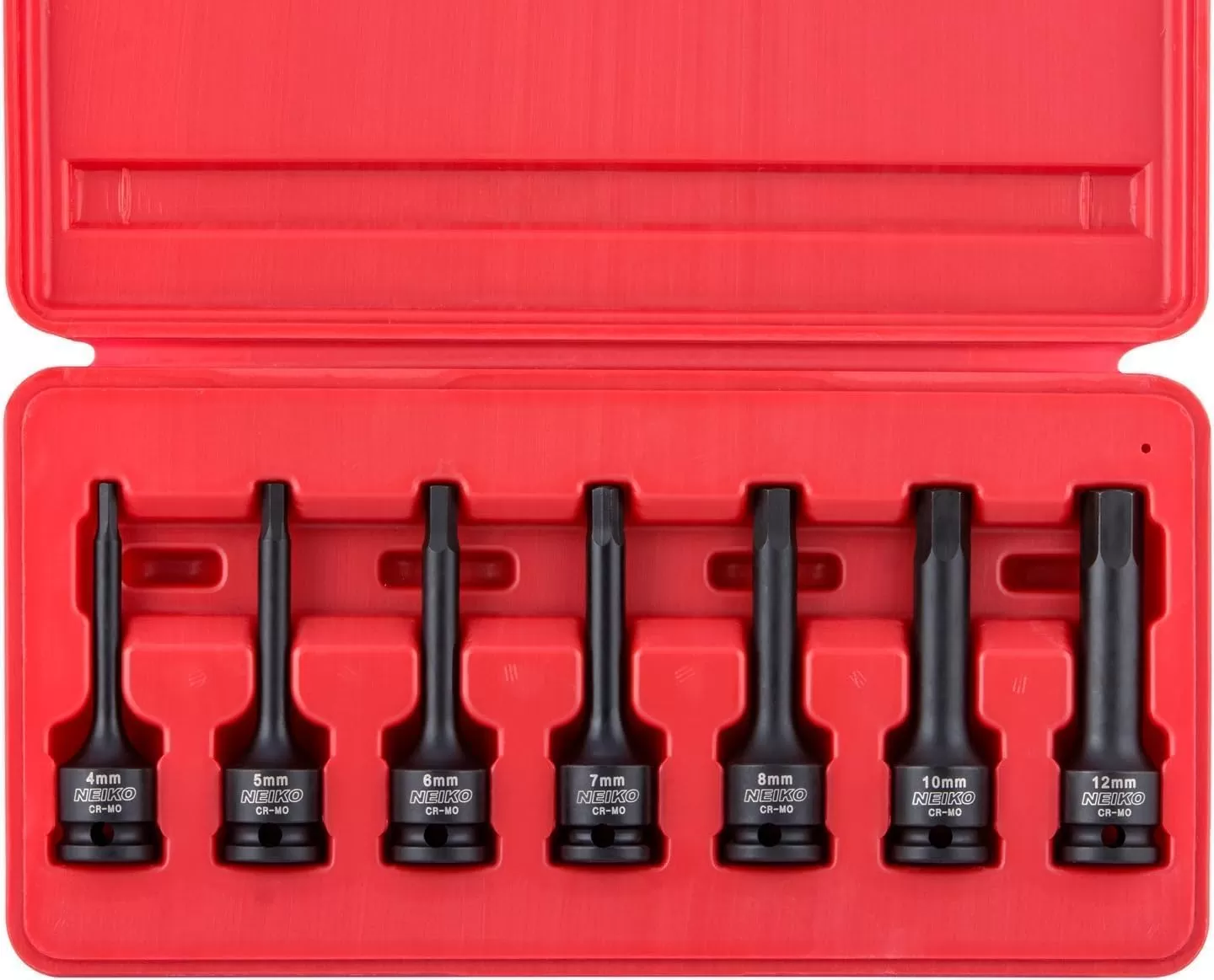 imageNeiko 01136B 12Inch Drive Allen Hex Impact Socket Set Metric 6 mm  19 mm CrMo 8PieceMetric