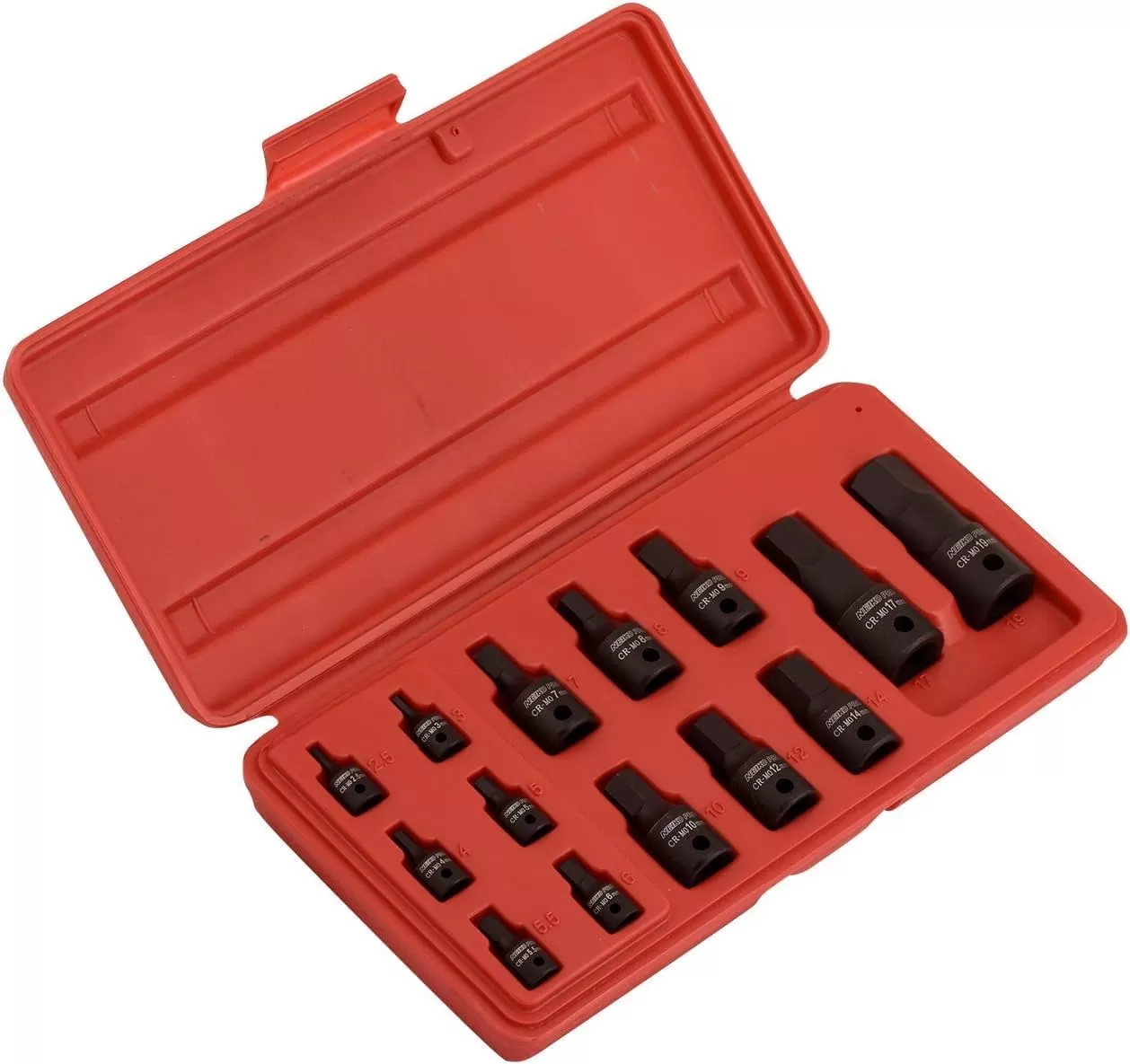 imageNeiko 01136B 12Inch Drive Allen Hex Impact Socket Set Metric 6 mm  19 mm CrMo 8PieceMetric