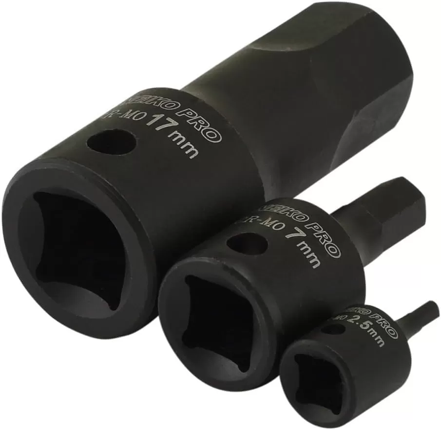 imageNeiko 01136B 12Inch Drive Allen Hex Impact Socket Set Metric 6 mm  19 mm CrMo 8PieceMetric