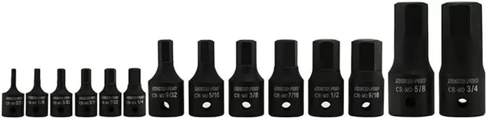 imageNeiko 01136B 12Inch Drive Allen Hex Impact Socket Set Metric 6 mm  19 mm CrMo 8PieceSAE