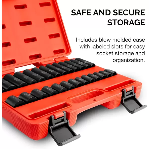 imageNEIKO 02440A 38InchDrive Impact Socket Set SAE Sizes 516quot to 34quot and Metric Sizes 8 mm to 19 mm Includes Extension Bars and UJoint 44 PiecesMetric