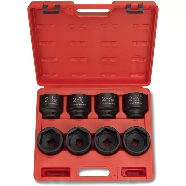 imageNEIKO 02461A 34 Inch Drive Impact Socket Set SAE 1 to 112 8 PC DeepJumbo Sockets Chrome Vanadium CrVSAE