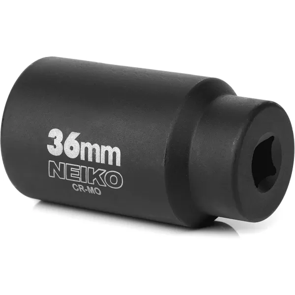imageNEIKO 02522A 30mm Socket  12 Drive Deep Impact Socket  Spindle ampamp Axle Nut Socket  12 Point Chrome Molybdenum CrMo Deep Well Hub  Triple Square  Axle Shaft Nut Remover36 MM