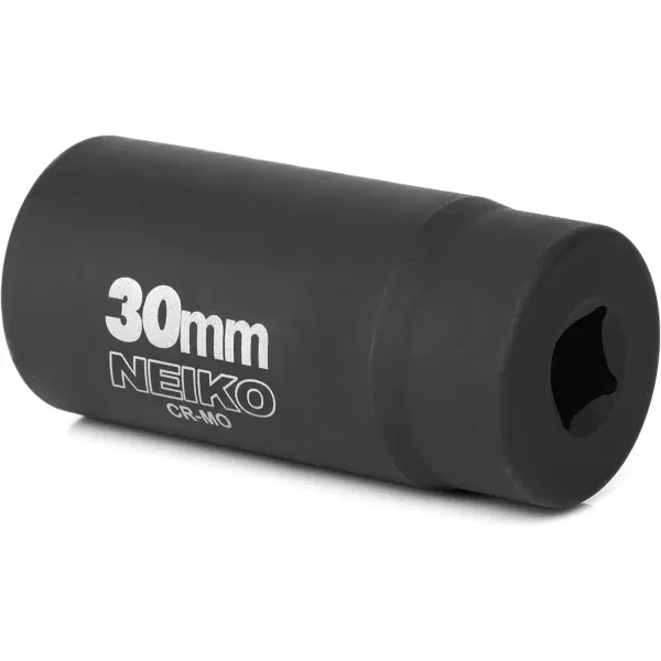 imageNEIKO 02522A 30mm Socket  12 Drive Deep Impact Socket  Spindle ampamp Axle Nut Socket  12 Point Chrome Molybdenum CrMo Deep Well Hub  Triple Square  Axle Shaft Nut Remover30 MM