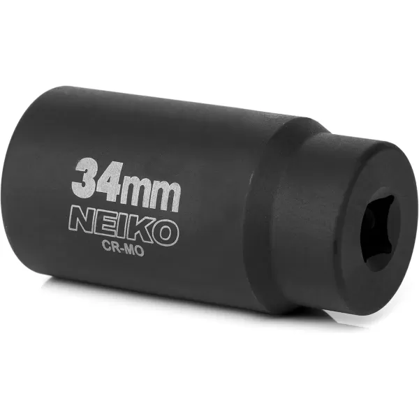 imageNEIKO 02522A 30mm Socket  12 Drive Deep Impact Socket  Spindle ampamp Axle Nut Socket  12 Point Chrome Molybdenum CrMo Deep Well Hub  Triple Square  Axle Shaft Nut Remover34 MM