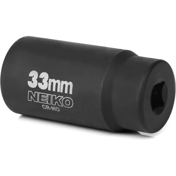 imageNEIKO 02522A 30mm Socket  12 Drive Deep Impact Socket  Spindle ampamp Axle Nut Socket  12 Point Chrome Molybdenum CrMo Deep Well Hub  Triple Square  Axle Shaft Nut Remover33 MM