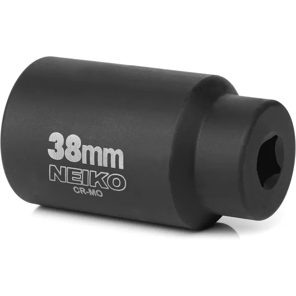 imageNEIKO 02522A 30mm Socket  12 Drive Deep Impact Socket  Spindle ampamp Axle Nut Socket  12 Point Chrome Molybdenum CrMo Deep Well Hub  Triple Square  Axle Shaft Nut Remover38 MM