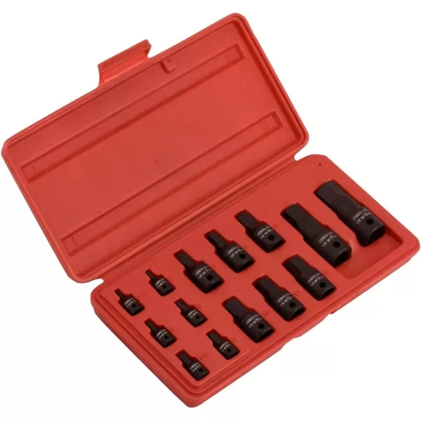 imageNeiko 01136B 12Inch Drive Allen Hex Impact Socket Set Metric 6 mm  19 mm CrMo 8PieceMetric