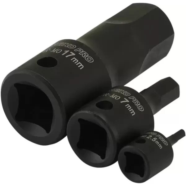 imageNeiko 01136B 12Inch Drive Allen Hex Impact Socket Set Metric 6 mm  19 mm CrMo 8PieceMetric