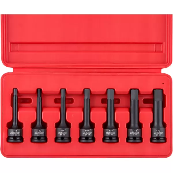 imageNeiko 01136B 12Inch Drive Allen Hex Impact Socket Set Metric 6 mm  19 mm CrMo 8PieceSAE