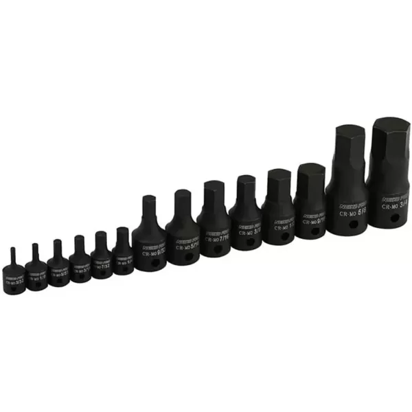 imageNeiko 01136B 12Inch Drive Allen Hex Impact Socket Set Metric 6 mm  19 mm CrMo 8PieceSAE