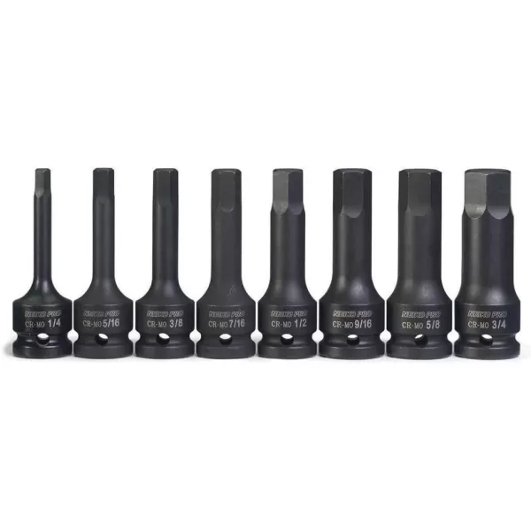 imageNeiko 01136B 12Inch Drive Allen Hex Impact Socket Set Metric 6 mm  19 mm CrMo 8PieceSAE