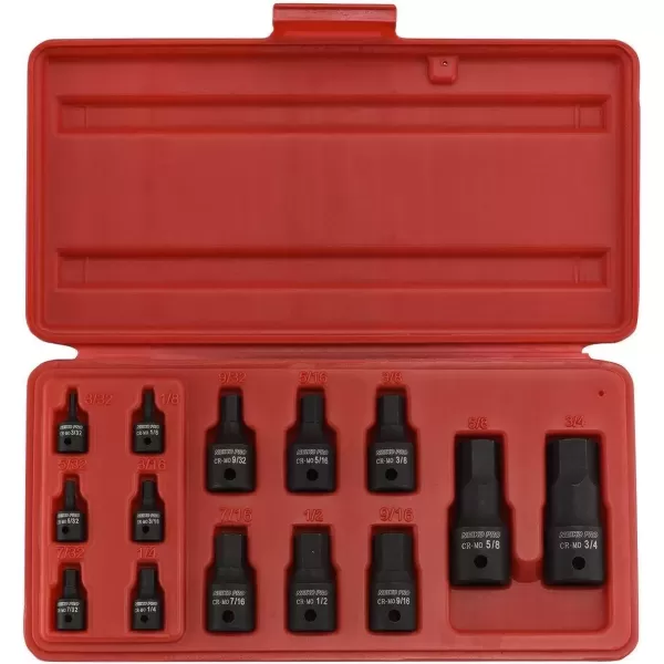 imageNeiko 01136B 12Inch Drive Allen Hex Impact Socket Set Metric 6 mm  19 mm CrMo 8PieceSAE