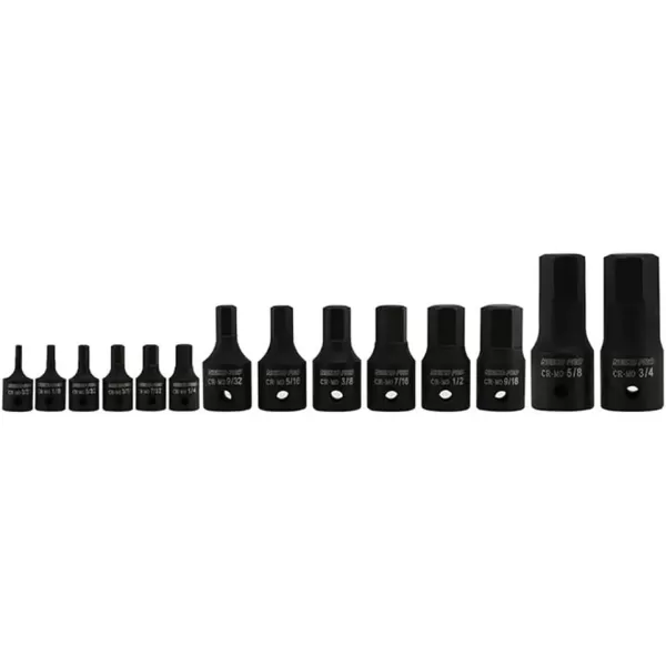 imageNeiko 01136B 12Inch Drive Allen Hex Impact Socket Set Metric 6 mm  19 mm CrMo 8PieceSAE