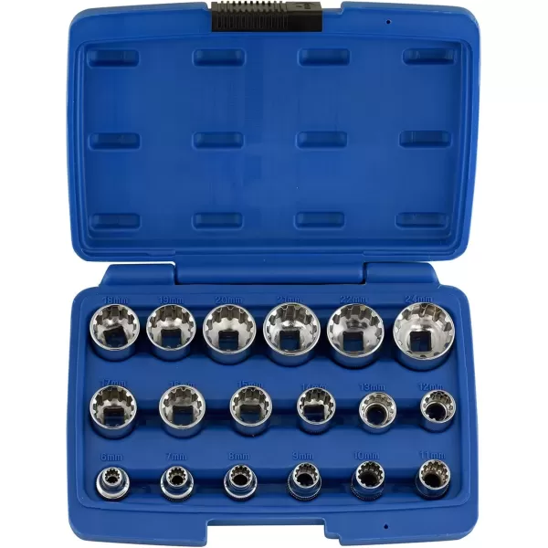 imageNeiko 02514A 14 InchDrive Ratchet and Small Socket Set 58Piece Chrome Vanadium Steel Multicolor38 Drive
