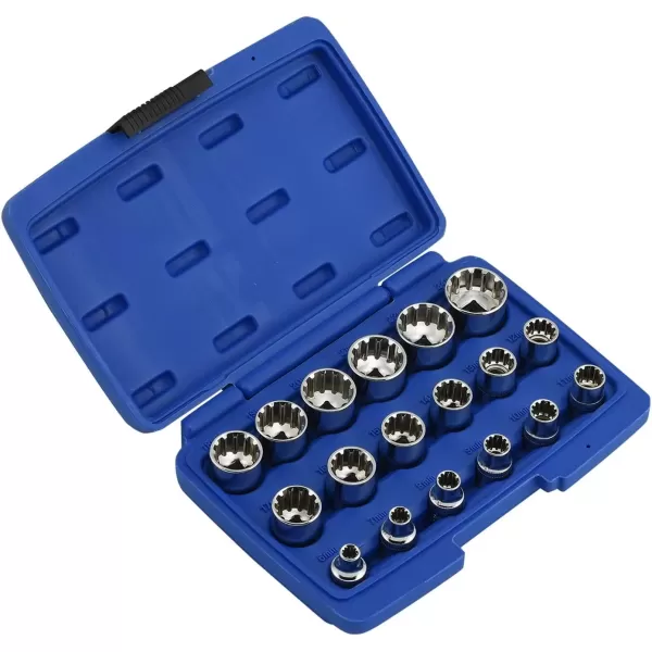 imageNeiko 02514A 14 InchDrive Ratchet and Small Socket Set 58Piece Chrome Vanadium Steel Multicolor38 Drive