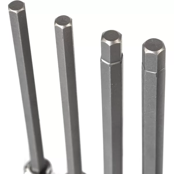 imageNeiko 10076A 38Inch Drive Extra Long Allen Hex Bit Socket Set Metric 3 mm  10 mm  S2 and CrV Steel 7Piece SetSAE and Metric