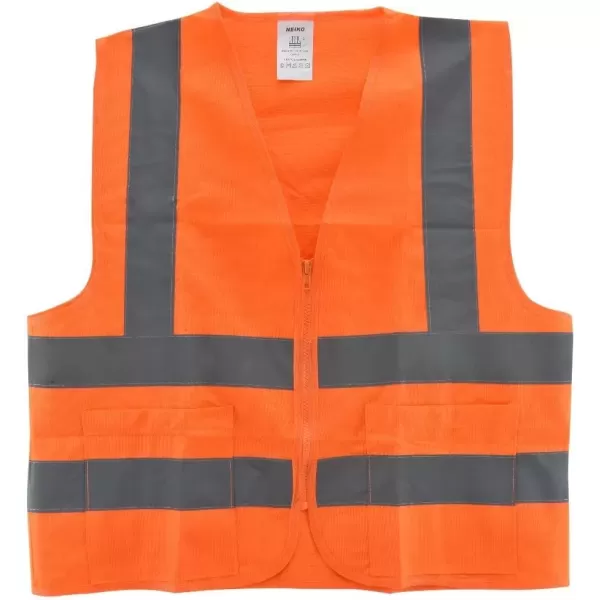 imageNeiko 53970A High Visibility Safety Vest with 2 Pockets ANSIISEA Standard Color Neon 3XL Orange