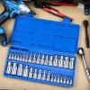 imageNEIKO 10074A Metric Hex Bit Socket Set  13Piece Set  S2 and CrV Steel  14Inch 38Inch and 12Inch Drive  2mm to 14mmAllen Hex Bit
