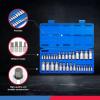 imageNEIKO 10074A Metric Hex Bit Socket Set  13Piece Set  S2 and CrV Steel  14Inch 38Inch and 12Inch Drive  2mm to 14mmAllen Hex Bit
