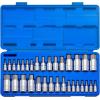 imageNEIKO 10074A Metric Hex Bit Socket Set  13Piece Set  S2 and CrV Steel  14Inch 38Inch and 12Inch Drive  2mm to 14mmAllen Hex Bit