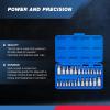 imageNEIKO 10074A Metric Hex Bit Socket Set  13Piece Set  S2 and CrV Steel  14Inch 38Inch and 12Inch Drive  2mm to 14mmTP Allen Hex Bit