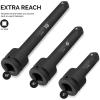 imageNEIKO 00295A 38quot Drive Locking Extension Bar Set 3 Piece 3quot 6quot 10quot Remove Sockets and Sparkplugs CrV SilverImpact Extension
