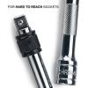 imageNEIKO 00295A 38quot Drive Locking Extension Bar Set 3 Piece 3quot 6quot 10quot Remove Sockets and Sparkplugs CrV SilverLocking Extension
