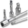 imageNEIKO 00295A 38quot Drive Locking Extension Bar Set 3 Piece 3quot 6quot 10quot Remove Sockets and Sparkplugs CrV SilverWobble Extension