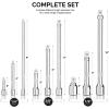 imageNEIKO 00295A 38quot Drive Locking Extension Bar Set 3 Piece 3quot 6quot 10quot Remove Sockets and Sparkplugs CrV SilverWobble Extension