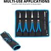 imageNEIKO 01970A EClip Remover ampamp Installer Tool Set  4 Piece  SAE  14quot to 38quotLong Nose Pliers