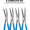 imageNEIKO 01970A EClip Remover ampamp Installer Tool Set  4 Piece  SAE  14quot to 38quotLong Nose Pliers
