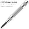 imageNEIKO 02639A 6Inch Automatic Center Hole Punch with Adjustable OneHanded Spring Impact ChromePlated Shank and Premium S2 Steel TipAuto Center Punch