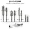 imageNEIKO 20753A Keyless Drill Chuck for Impact Driver Chuck Conversion Adapter 14 Hex Shank Convert Cordless Screwdrivers into Power Drills in Seconds For RoundShank Drill Bits No Keys NeededHex to Square Drive Adapter