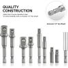 imageNEIKO 20753A Keyless Drill Chuck for Impact Driver Chuck Conversion Adapter 14 Hex Shank Convert Cordless Screwdrivers into Power Drills in Seconds For RoundShank Drill Bits No Keys NeededHex to Square Drive Adapter