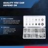 imageNEIKO 407 Rubber ORing Assortment Kit BunaN Gasket Sealing Rings and Replacement ORings 32 SAE Sizes 407Piece KitWasher