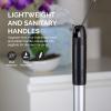 imageNEIKO 60168A Toilet Plunger Set 4 Piece Bonus Mini Sink ampamp Drain Plunger Toilet Bowl Brush ampamp Caddy Patented AllAngle Design Telescopic Aluminum Handle Bathroom Toilet Brush and Plunger SetCaddy Set