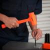 imageNeiko 02846A 1 LB Dead Blow Hammer Neon Orange I Unibody Molded  Checkered Grip  Spark and Rebound Resistant1 Pound