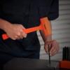 imageNeiko 02846A 1 LB Dead Blow Hammer Neon Orange I Unibody Molded  Checkered Grip  Spark and Rebound Resistant2 Pound