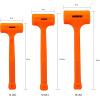 imageNeiko 02846A 1 LB Dead Blow Hammer Neon Orange I Unibody Molded  Checkered Grip  Spark and Rebound Resistant3 Piece Set