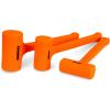 imageNeiko 02846A 1 LB Dead Blow Hammer Neon Orange I Unibody Molded  Checkered Grip  Spark and Rebound Resistant3 Piece Set