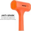 imageNeiko 02846A 1 LB Dead Blow Hammer Neon Orange I Unibody Molded  Checkered Grip  Spark and Rebound Resistant3 Pound