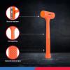 imageNeiko 02846A 1 LB Dead Blow Hammer Neon Orange I Unibody Molded  Checkered Grip  Spark and Rebound Resistant4 Pound