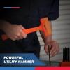 imageNeiko 02846A 1 LB Dead Blow Hammer Neon Orange I Unibody Molded  Checkered Grip  Spark and Rebound Resistant4 Pound