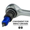 imageNeiko 30275A Impact Wrench Adapter for RatchetWrench Drivers 12InchDrive Female to 14Inch Hex Converter QuickChange Chuck CrMo SteelSquare DR to Bit Holder