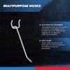 imageNeiko 53100A 4 Inch Heavy Duty Pegboard Hooks Kit 50 Pack 18quot Peg Hooks for 1 Spaced Pegboards Utility Hooks for Wall Organizing in Home or Garage4 Pegboard Hooks