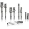 imageNEIKO 20753A Keyless Drill Chuck for Impact Driver Chuck Conversion Adapter 14 Hex Shank Convert Cordless Screwdrivers into Power Drills in Seconds For RoundShank Drill Bits No Keys NeededHex to Square Drive Adapter