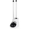 imageNEIKO 60168A Toilet Plunger Set 4 Piece Bonus Mini Sink ampamp Drain Plunger Toilet Bowl Brush ampamp Caddy Patented AllAngle Design Telescopic Aluminum Handle Bathroom Toilet Brush and Plunger SetCaddy Set